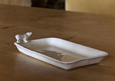 Bandeja Rectangular Oso Polar (exterior) / Rectangular Tray Polar Bear (outside)